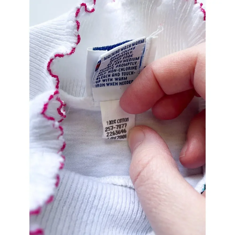 Vintage OshKosh B'Gosh Made in the USA Plaid Dress and White Long Sleeve Size 6